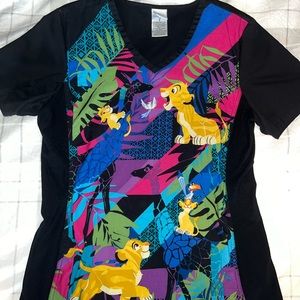 Disney and theme scrub tops